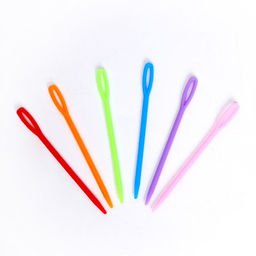 Игла пластиковая, набор 20 шт., размер 1 шт. 5 см, цвета МИКС