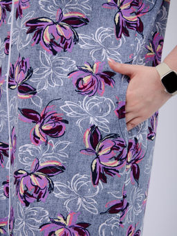 Халат "Рената" кувшинки, трикотаж