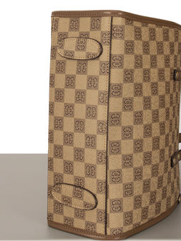 LАСCOMA сумка АС587-шахматы-бежевый-коричневый эко кожа-канва - Laccoma фото 4