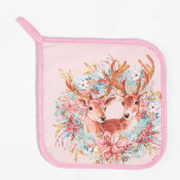 Набор кухонный Сказочные звери варежка-прихватка 20х28см, прихватка 19х19см,100%хл - Этель фото 5