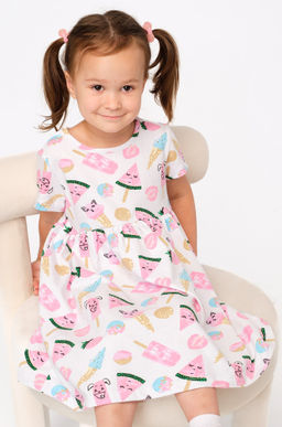 Летнее хлопковое платье с лайкрой для девочки Bonito  фото 5