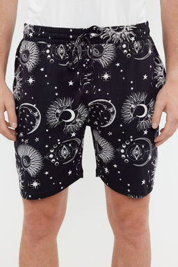 TRENDYOL MAN Ekru Mavi Bask?l? Regular Fit Couple/Cift Orme Sortlu Pijama Tak?m? TMNSS24PT00018 - Trendyolmilla фото 16
