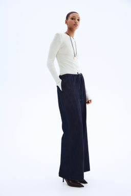 Pantal?n denim con cord?n de ajuste Feather Soft - H&m фото 7