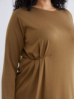 B?y?k Beden Bisiklet Yaka B?zg?l? Kad?n Tunik