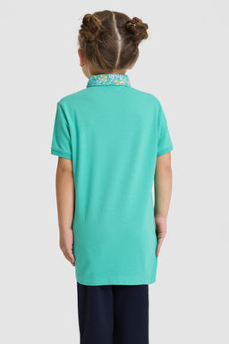 K_z _ocuk Mint Polo Yaka Basic Ti__rt
