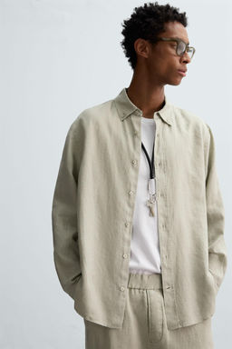 100% LINEN SHIRT - Zara фото 30