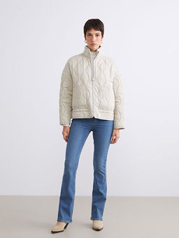 Dik Yaka Kapitone Oversize Kad?n Mont