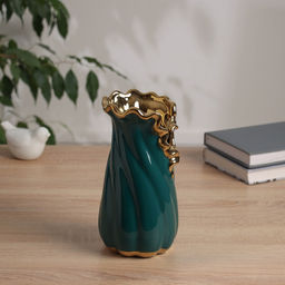 Ваза «Икер», 19×9 см, керамика, зелёная