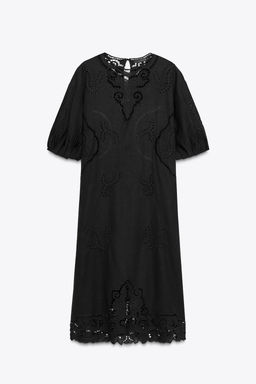 ZW COLLECTION EMBROIDERED MIDI DRESS - Zara фото 3