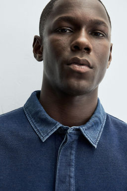 CONTRAST COLLAR POLO SWEATSHIRT - Zara фото 5
