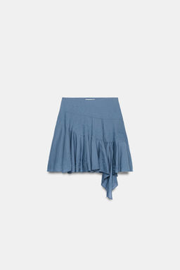 FALDA ASIM?TRICA BORDADOS / Azul - Zara фото 6