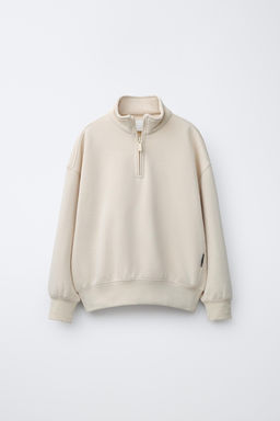 SUDADERA B?SICA ETIQUETA / Crudo