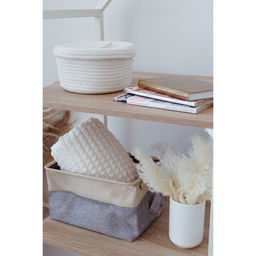 Короб для хранения вещей LaDо́m, 31.5×23×19 см, серо-бежевый