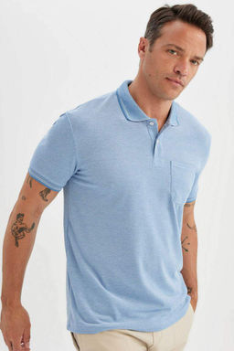 New Regular Fit K?sa Kollu Basic Duz Polo Tisort - Defacto фото 9