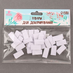 Цена за 2 шт. Липучка на клеевой основе «Прямоугольник», набор 30 шт., 1×1.6 см