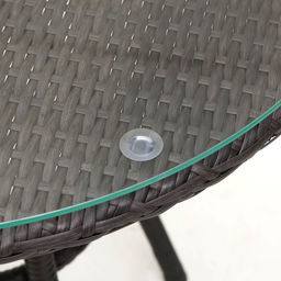 Стол садовый из искусственного ротанга, 75×72×72 см, металл, цвет венге