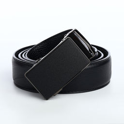 Ремень мужской, пряжка автомат, регулируемая длина 120 см, ширина 3.6 см, чёрный