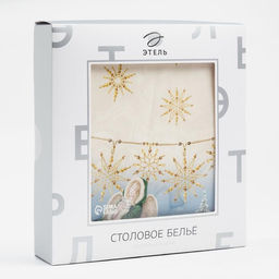 Скатерть новогодняя Этель Christmas time, d=220 см 3 см с ГМВО, 100% хлопок, саржа 190 г/м?