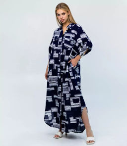 Платье #БШ2509, тёмно-синий