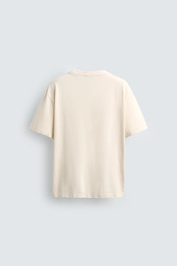 CAMISETA LAVADA GR?FICOS / Blanco roto - Zara фото 8