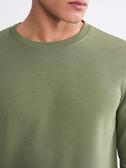 Bisiklet Yaka Erkek Kal?n Sweatshirt