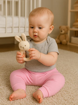 Ползунки короткие розовые 207 (68, 44)