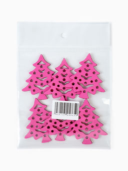 Декор "Красные елочки", набор 6 шт.