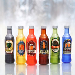 Цена за 24 шт. Бальзам для губ Beer, микс ароматов