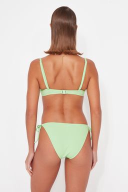 Yesil Balenli Ters V Balenli Havlu Bikini Ustu TBESS23BU00323