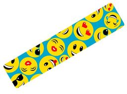 Кинезио тейп BBTape 5 см х 5 м смайлики голубой  фото 4