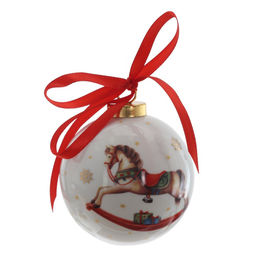 Украшение новогоднее Шар "Лошадка", D 8 см, L9 W9 H11 см