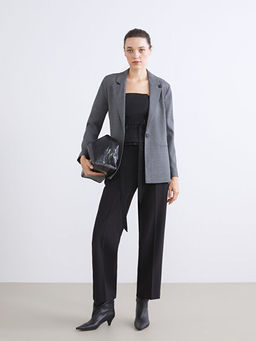 Ekose Kad?n Blazer Ceket