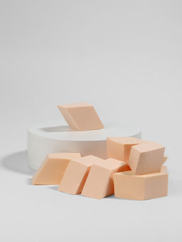 Цена за 2 шт. Спонжи для макияжа «Ромбы», набор - 10 шт., 4.5×2.5 см, бежевые