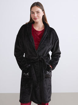 Kruvaze Yaka Pel?? Kad?n Sabahl?k