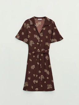 Платье с поясом и цветочным принтом / Zarina  фото 4