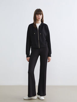 Kap??onlu Kad?n Fermuarl? Sweatshirt