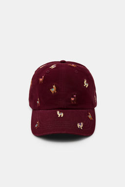 TWILL CAP WITH EMBROIDERY