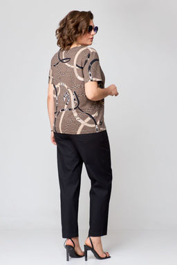 Футболка Bliss 174 коричневый (принт цепи)