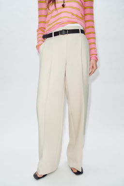 STRAIGHT TROUSERS WITH DARTS AND BELT - Zara фото 6