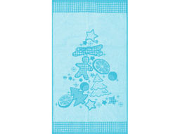 6с103.412ж1 Чудо-елочка (бирюза10) Полотенце махровое 50х90см
