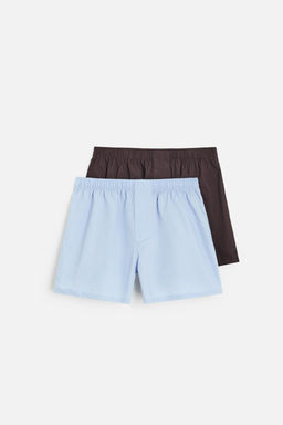 PACK OF 2 CONTRAST POPLIN BOXERS