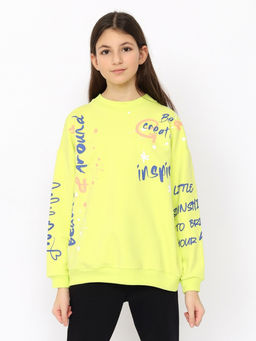 CRB wear/CSJG 63758-36-394 Джемпер для девочки,лайм/Ex.Cherubino