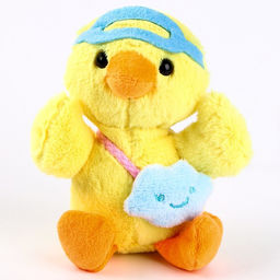 Брелок детский «Утёнок с сумкой», мягкая игрушка, 12 см, цвет жёлтый