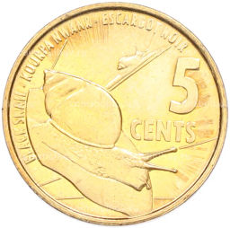 Монета 5 центов 2016 года Сейшелы