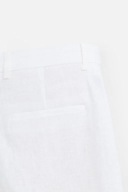 100% LINEN PLEATED TROUSERS - Zara фото 11
