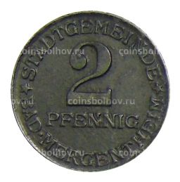 2 пфеннига 1920 года Германия  Нотгельд Бад-Мергенхайм