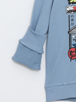 Rahat Kal?p Kap??onlu Bask?l? Erkek ?ocuk Sweatshirt - Waikiki фото 2