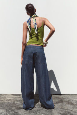 POLYAMIDE TOP WITH THIN STRAPS - Zara фото 43