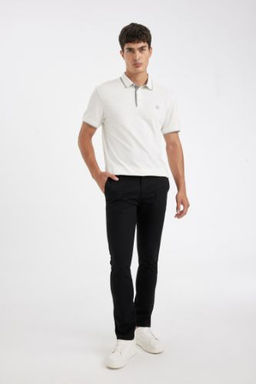 Chino Kanvas Pantolon Slim Fit Dar Kesim 4 Cepli Pamuklu Gabardin Esnek Dar Paca