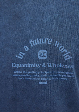 Bask?l? Lacivert Tisort - Mavi фото 6